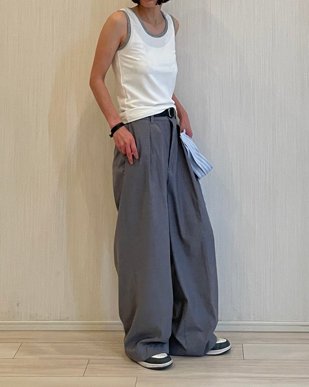 【lindo(リンド)】2タックワイドスラックス