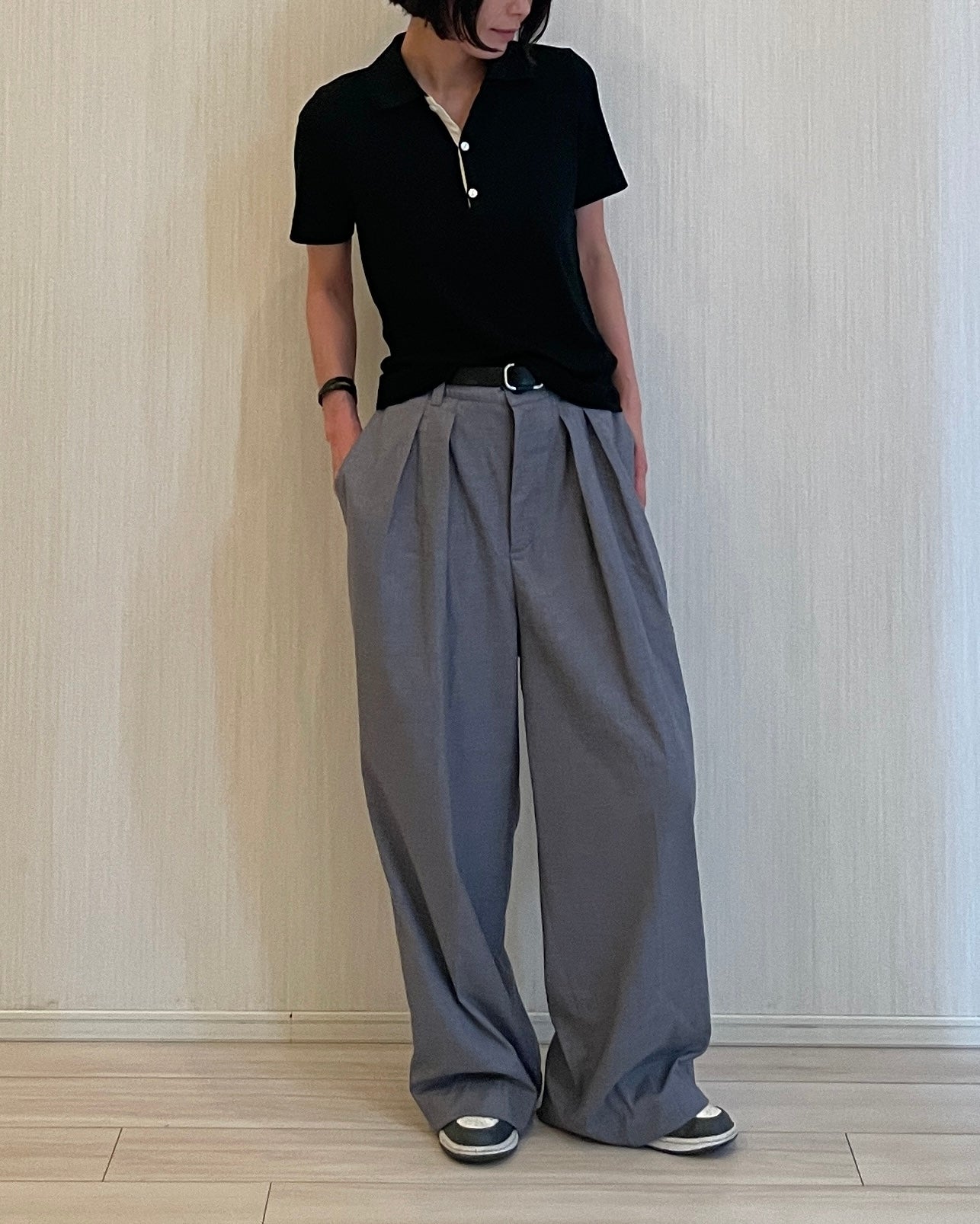 【lindo(リンド)】2タックワイドスラックス