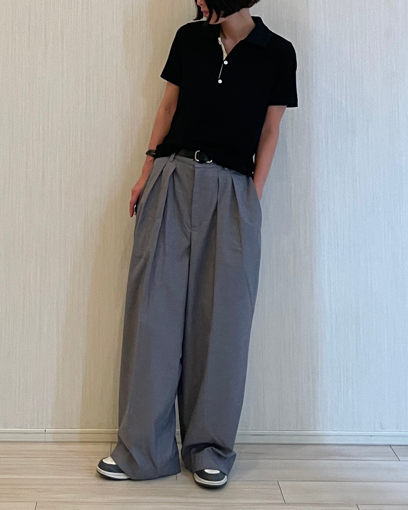 【lindo(リンド)】2タックワイドスラックス