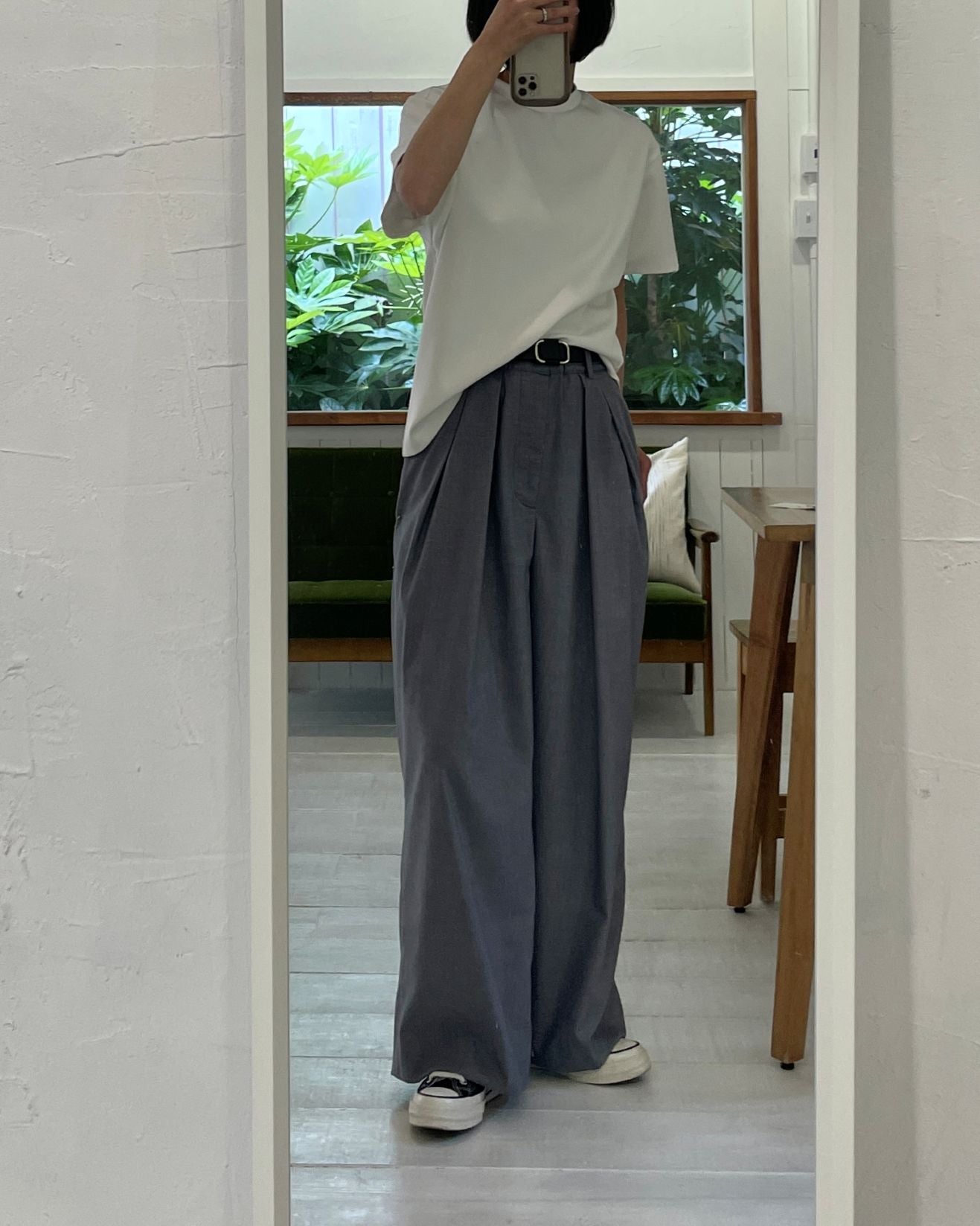 【lindo(リンド)】2タックワイドスラックス