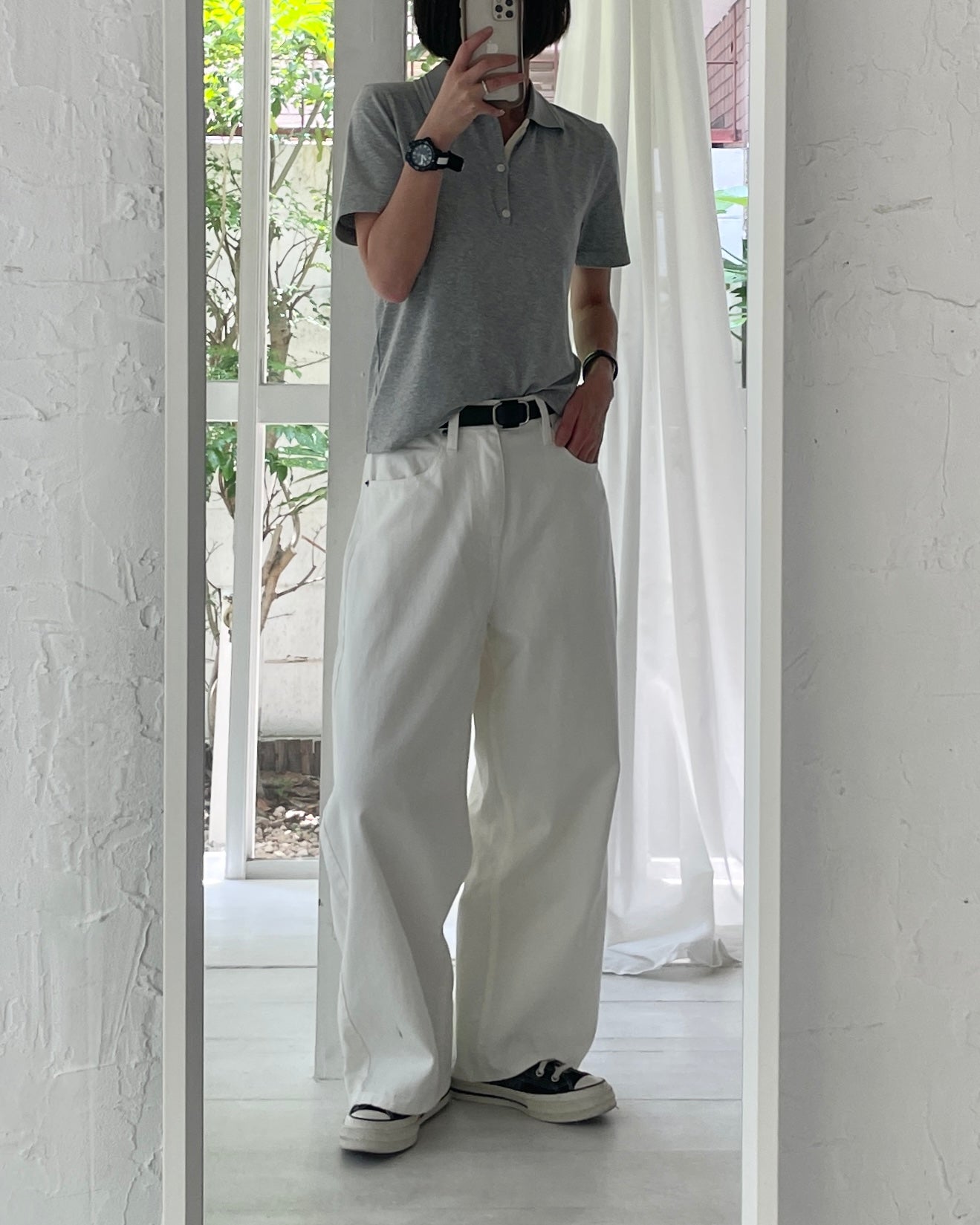 カーブワイドデニムパンツ