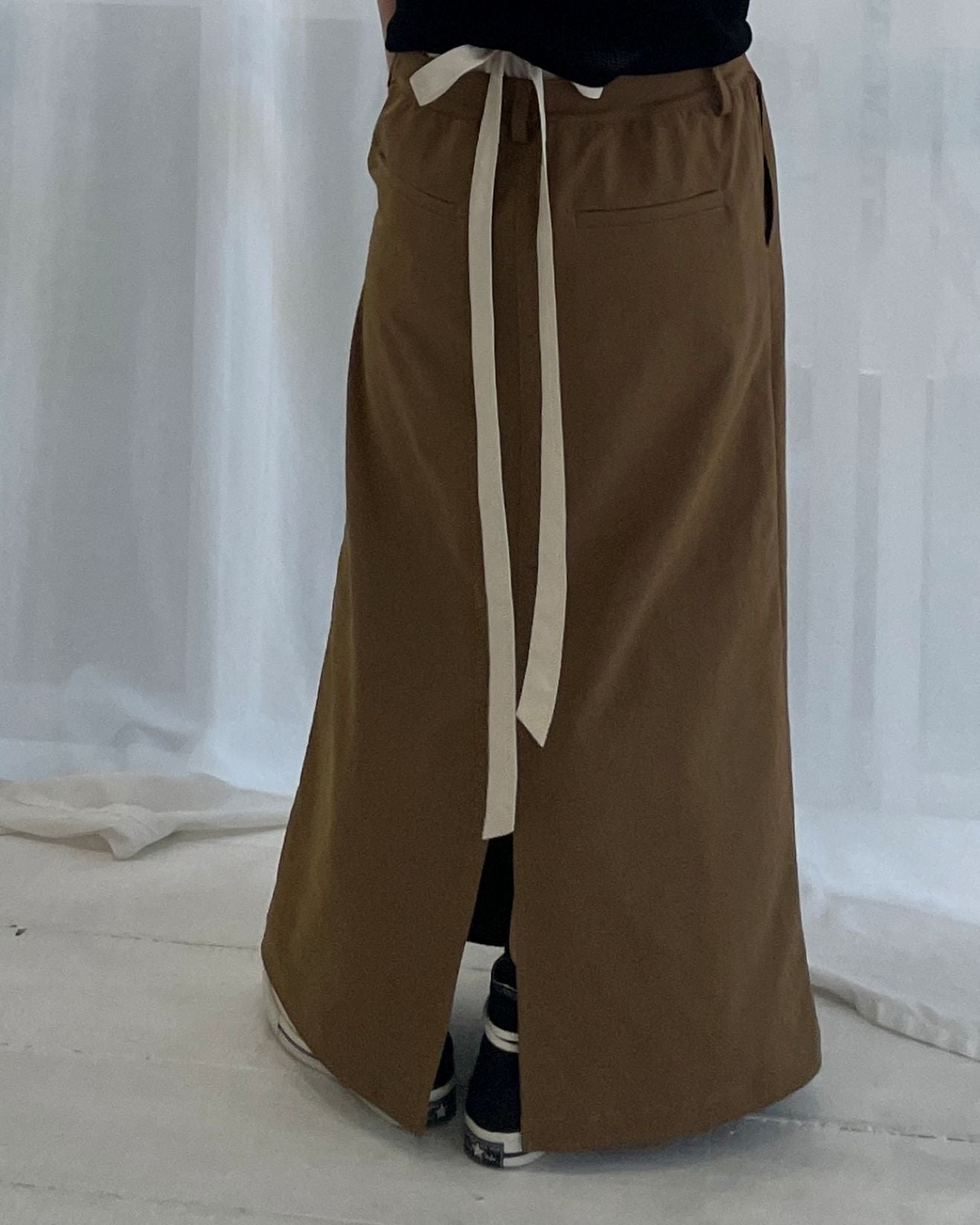 ダブルウエストバンド ロングスカート