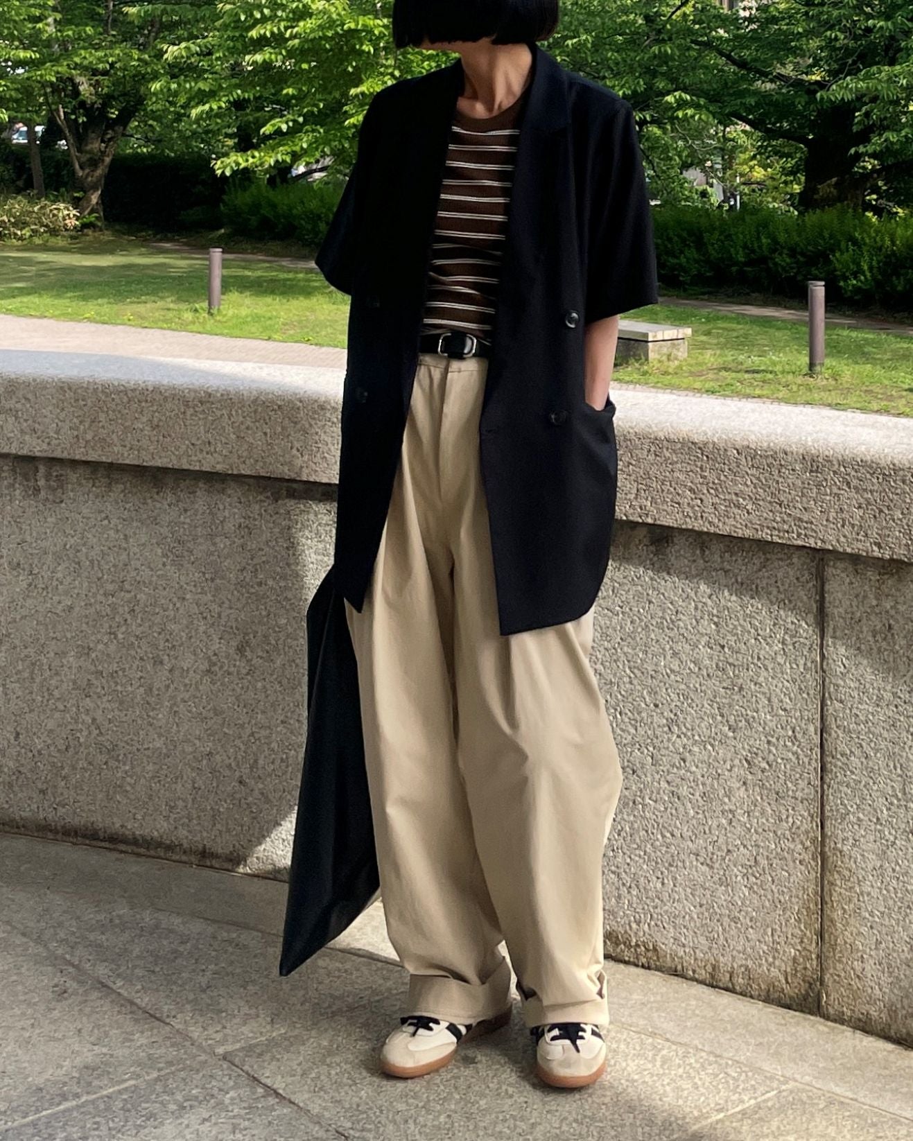 【lindo(リンド)】2タックチノパンツ
