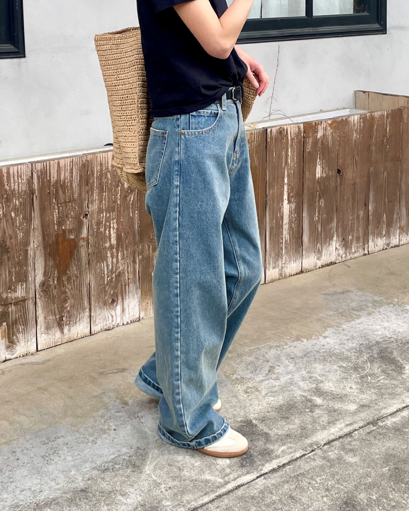 ワイドデニムパンツ
