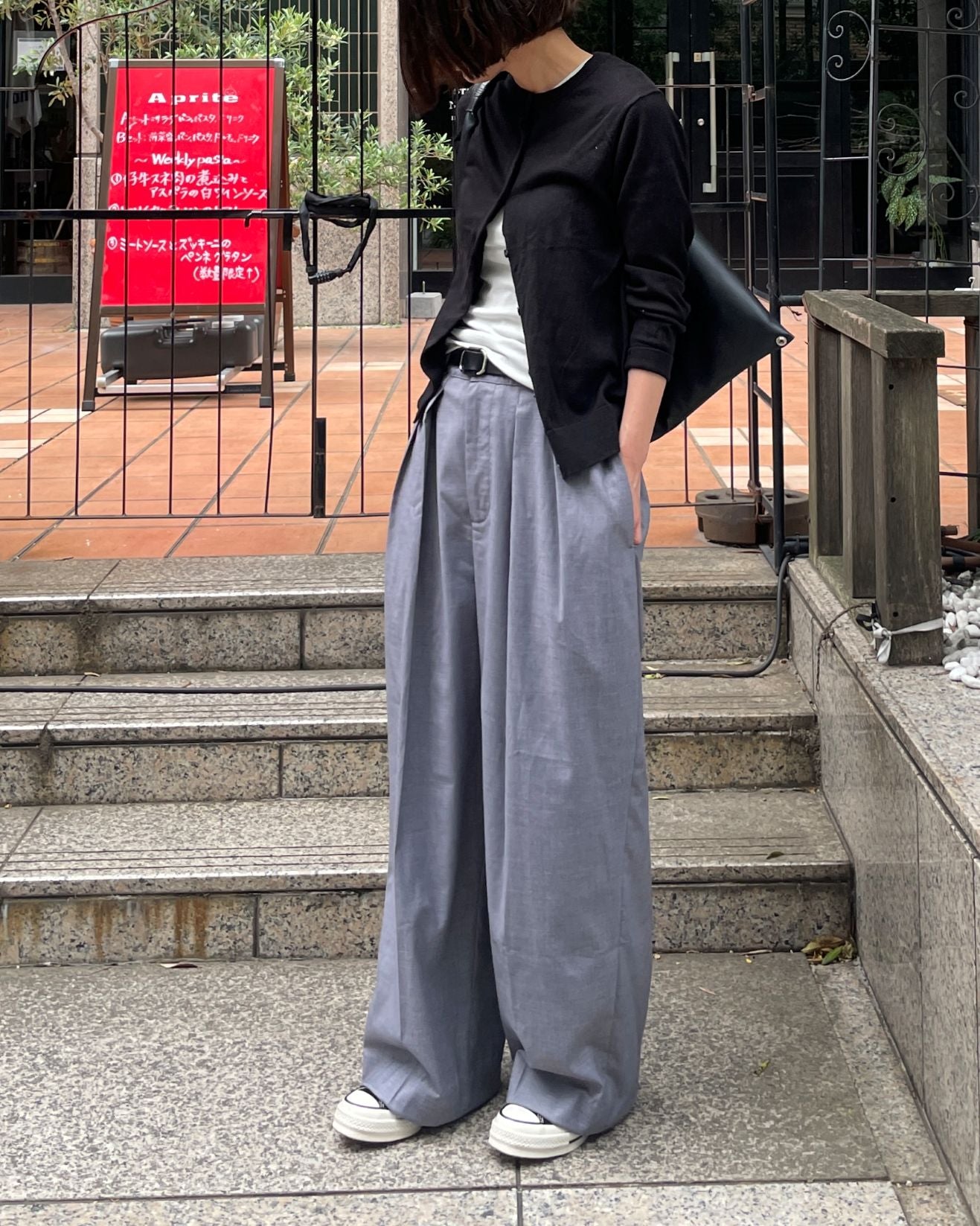 【lindo(リンド)】2タックワイドスラックス