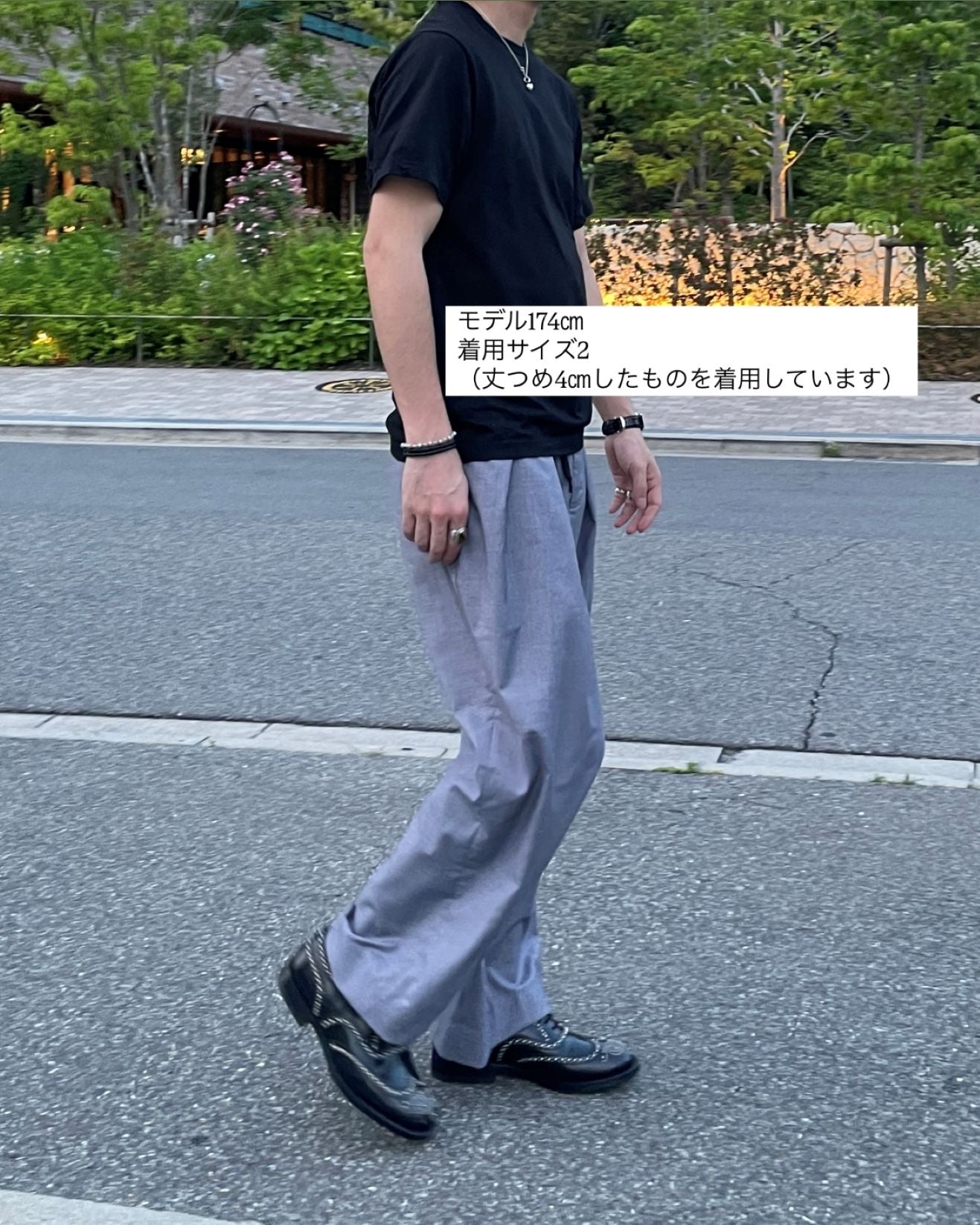 【lindo(リンド)】2タックワイドスラックス