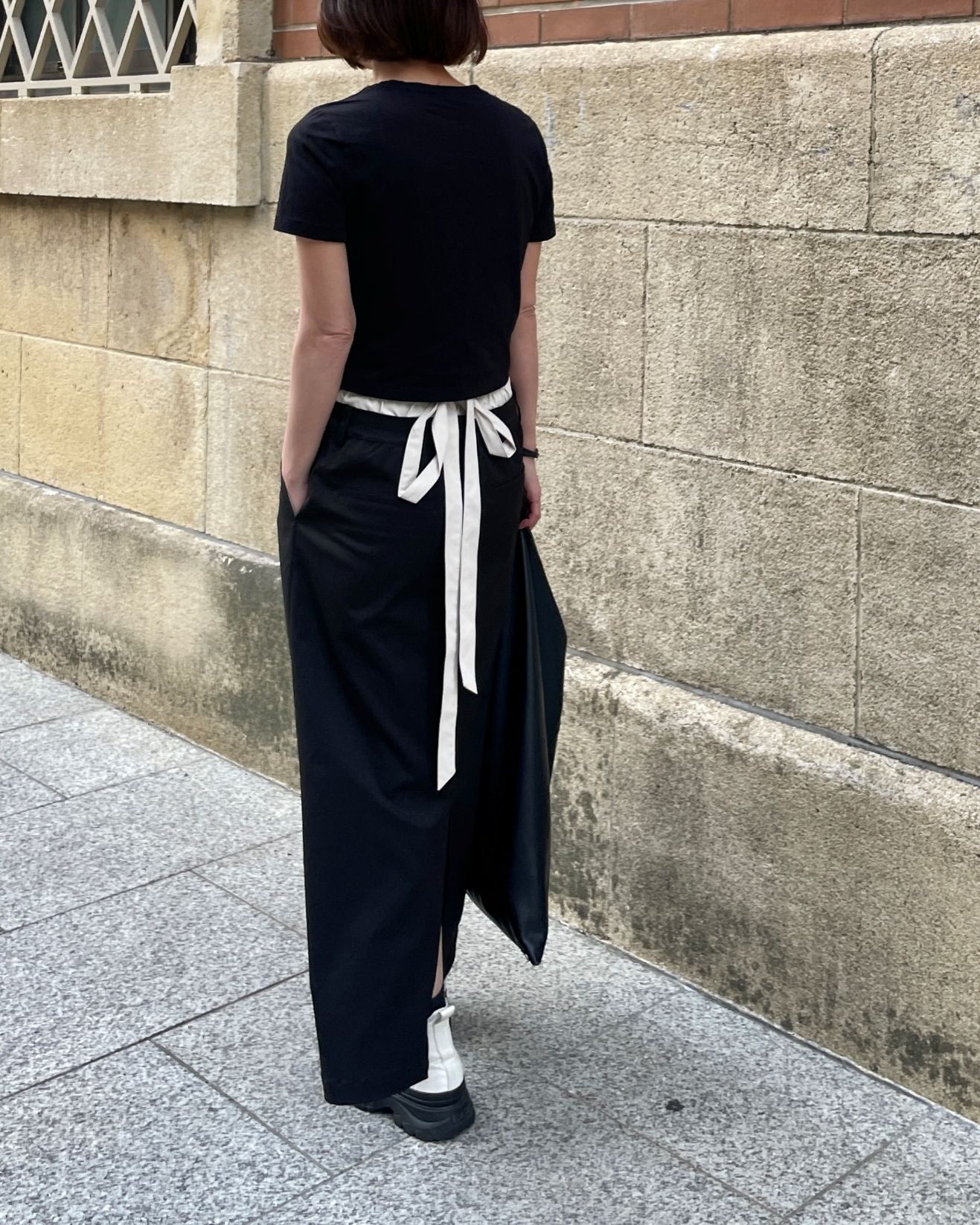 ダブルウエストバンド ロングスカート