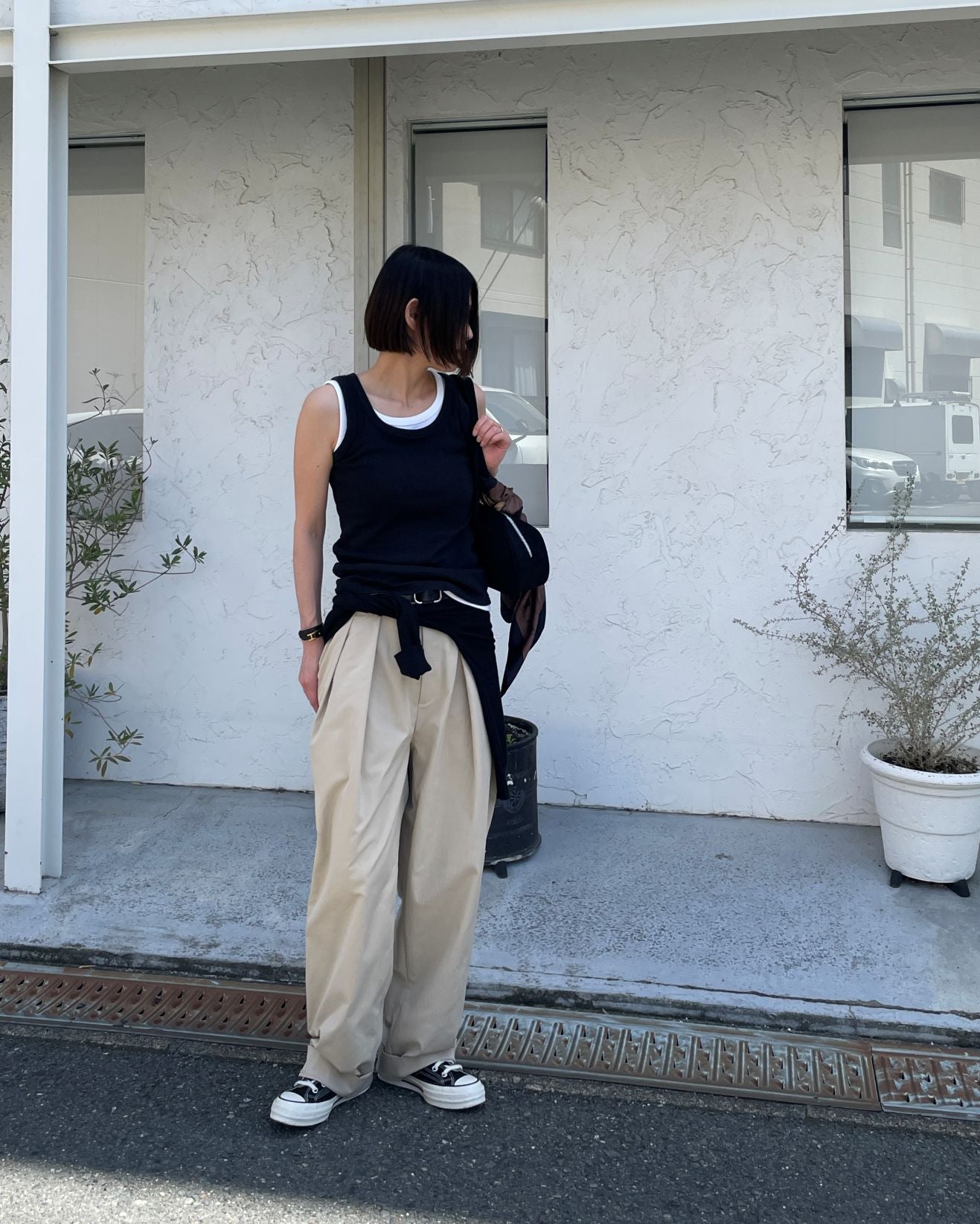 【lindo(リンド)】2タックチノパンツ