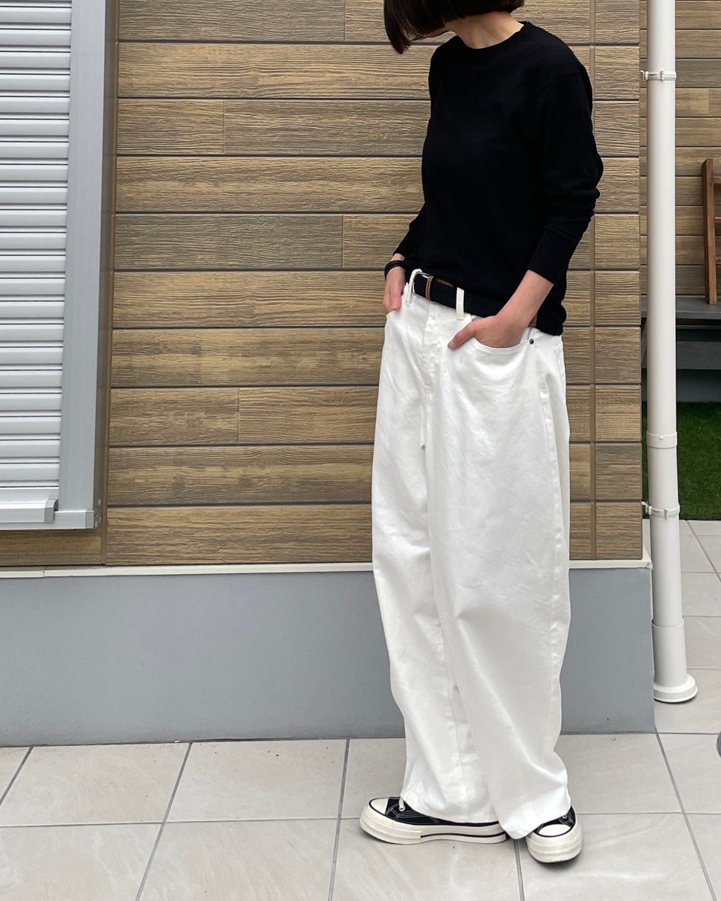 カーブワイドデニムパンツ