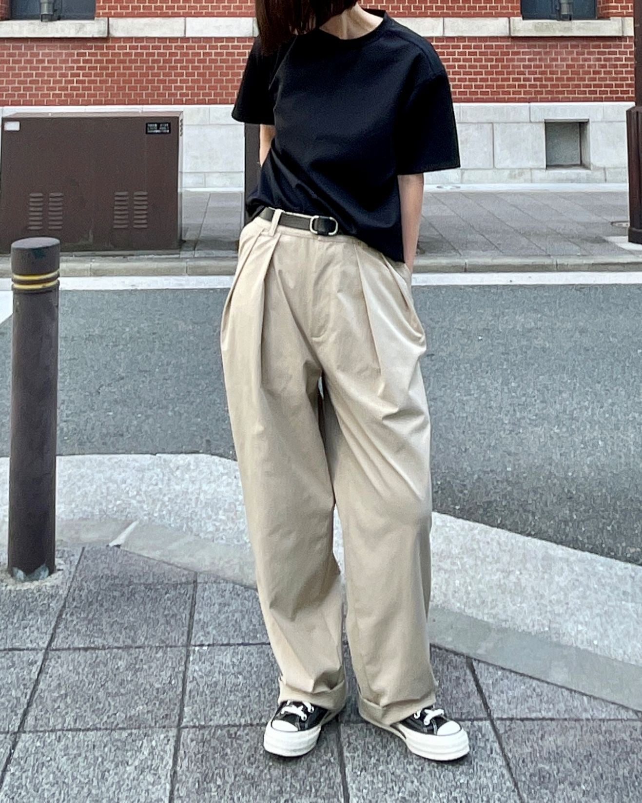 【lindo(リンド)】2タックチノパンツ