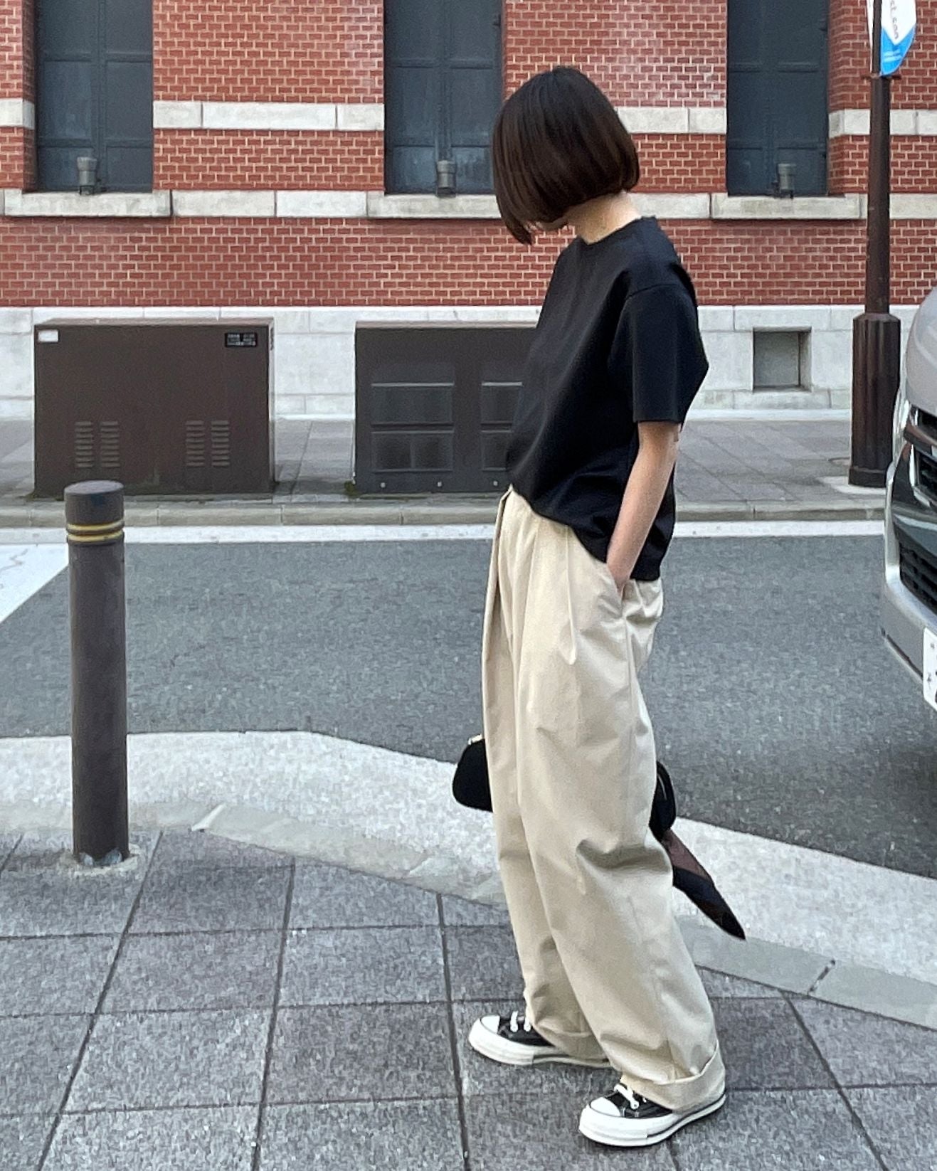 【lindo(リンド)】2タックチノパンツ