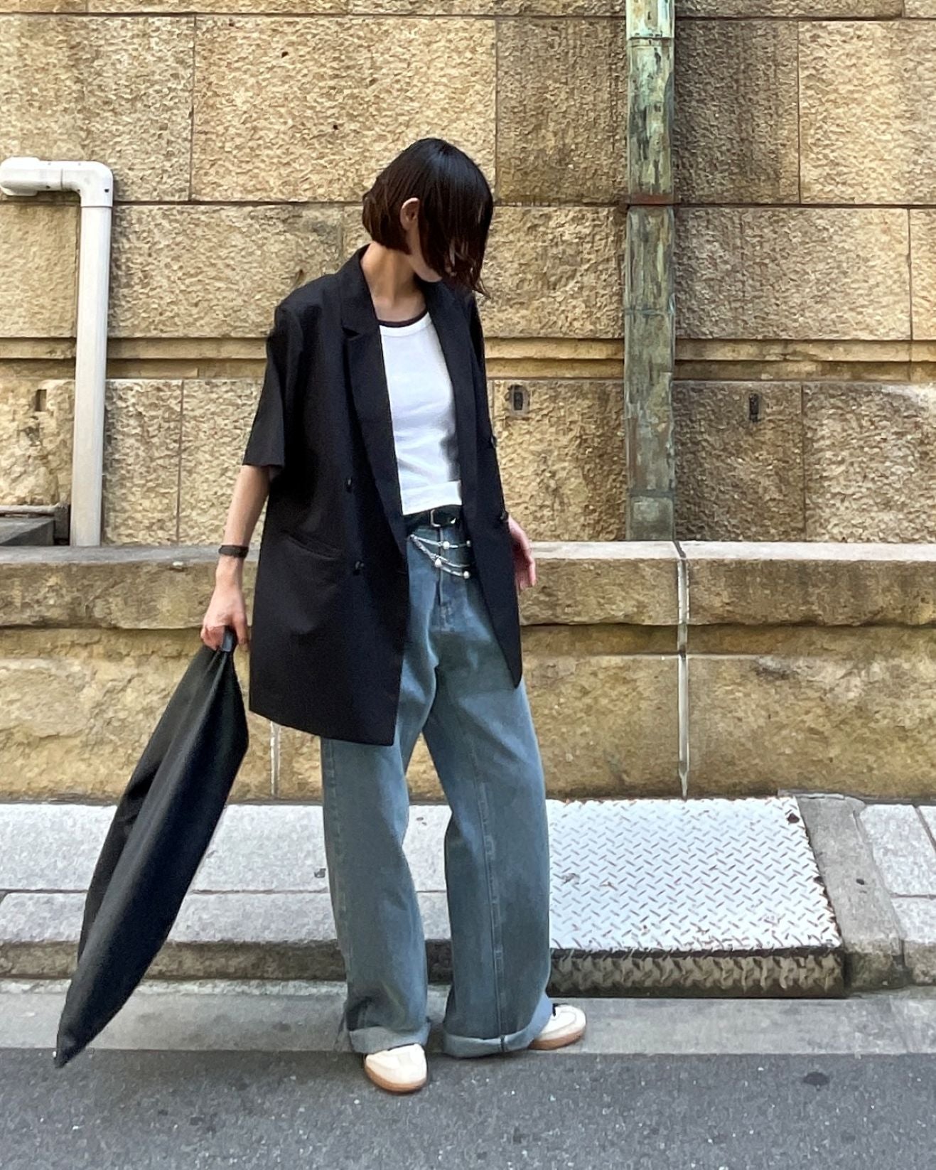 ワイドデニムパンツ