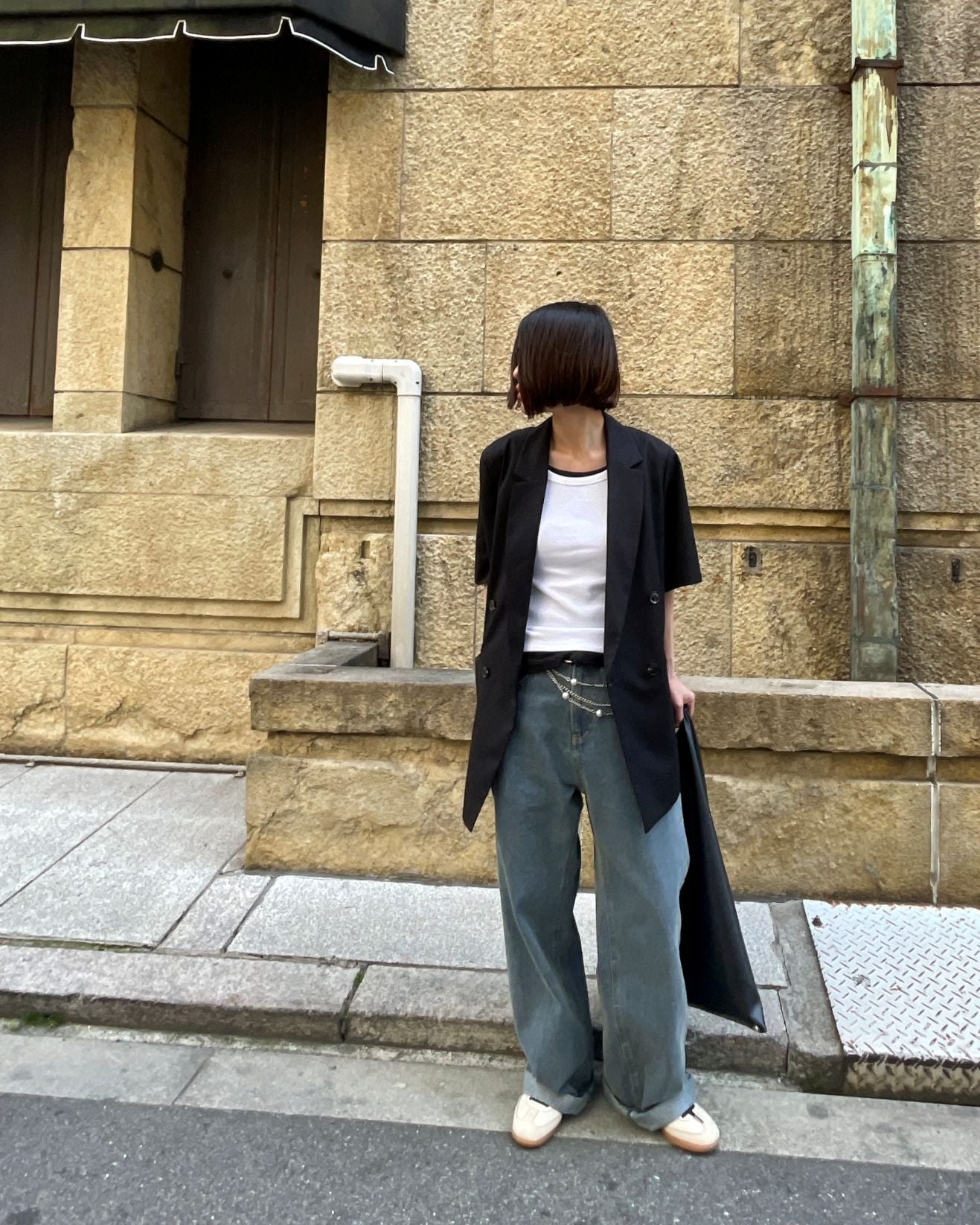 ワイドデニムパンツ
