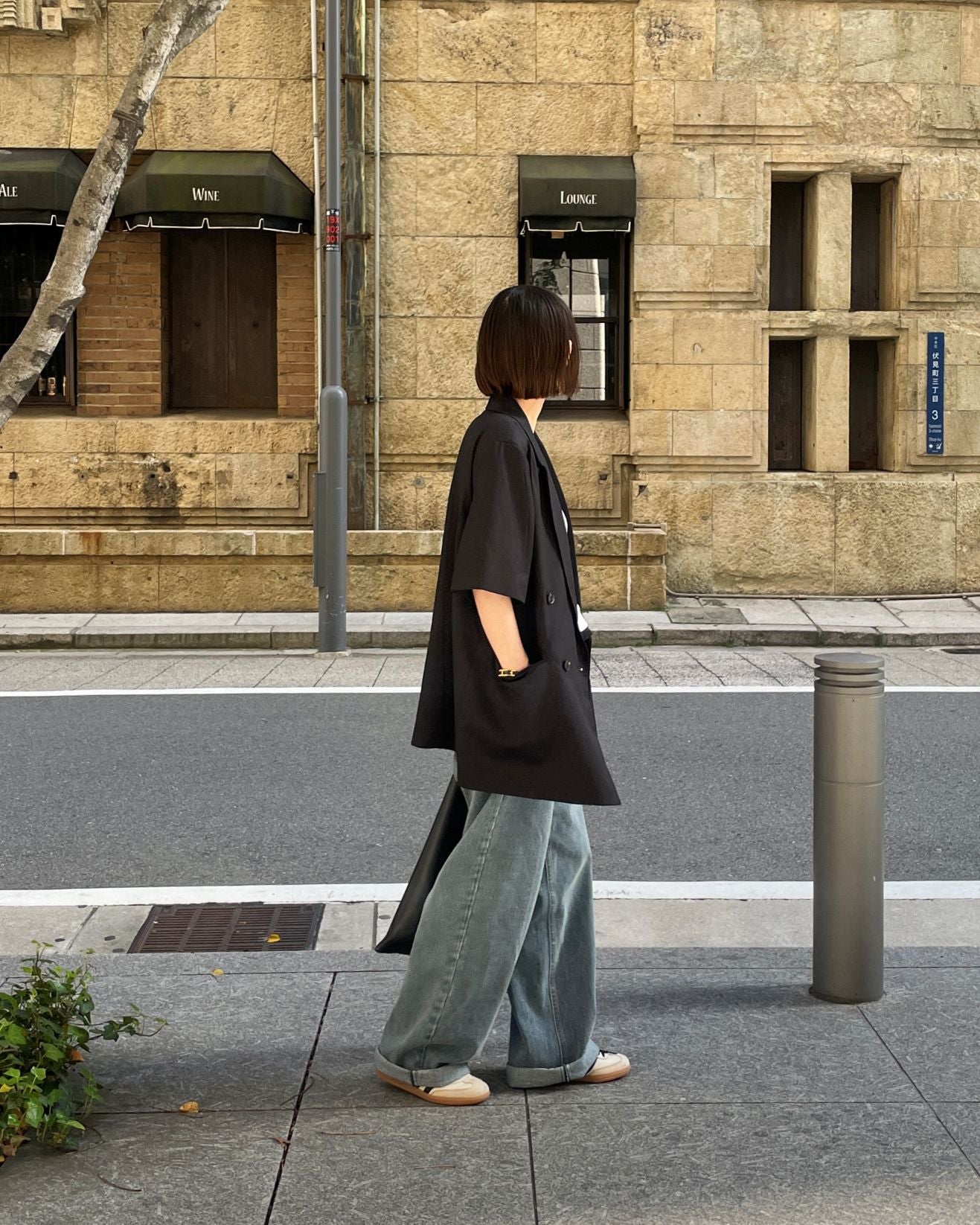 ワイドデニムパンツ