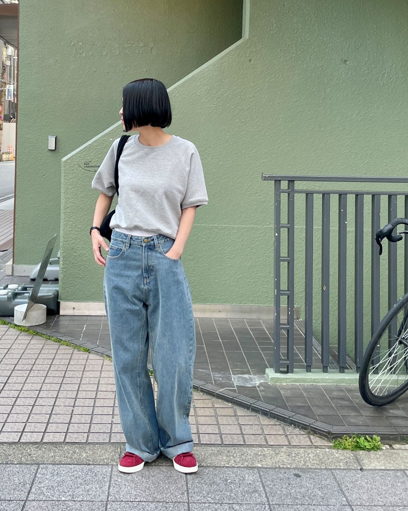 ワイドデニムパンツ
