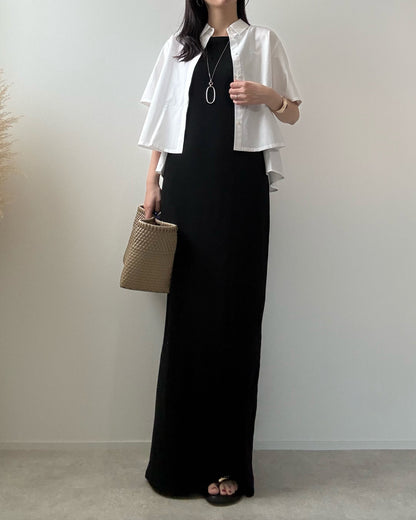 back flare shirt / white