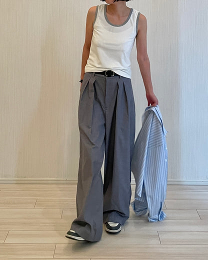 【lindo(リンド)】2タックワイドスラックス