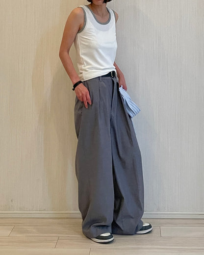 【lindo(リンド)】2タックワイドスラックス