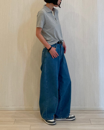 カーブワイドデニムパンツ