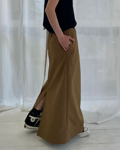 ダブルウエストバンド　ロングスカート
