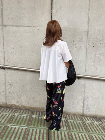 back flare shirt / white