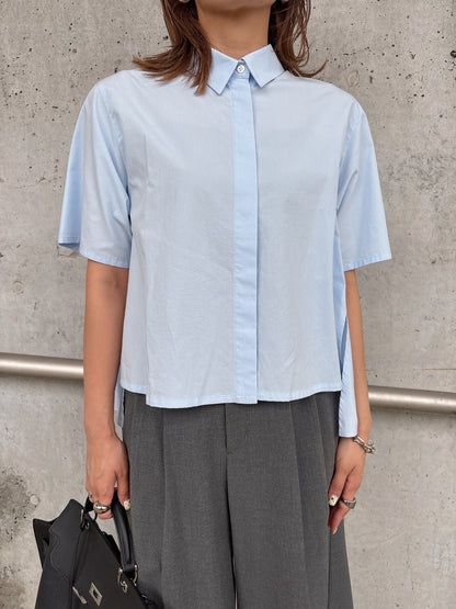back flare shirt / white