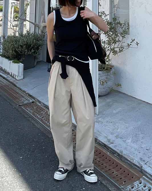 【lindo(リンド)】2タックチノパンツ