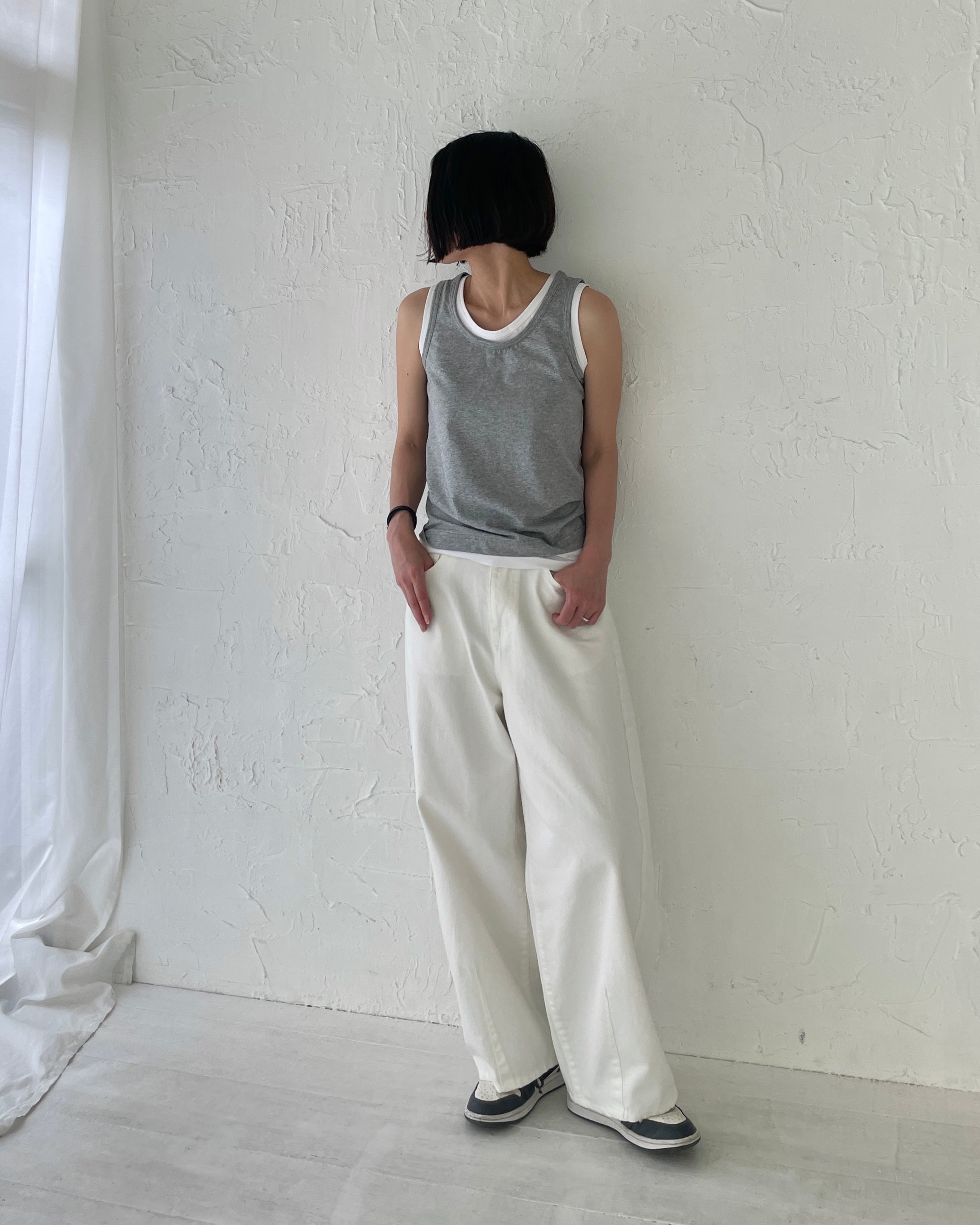 seyto ワイドストレートダメージネップデニムパンツ セイト EDWIN ジーンズ 505Z ワイドストレートパンツ SELVAGE VINTAGE