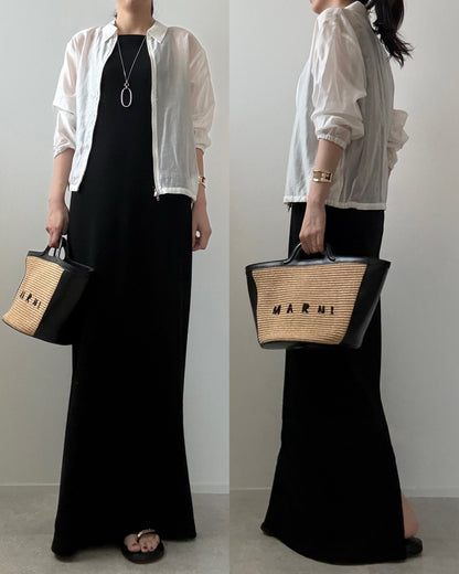 zip shirt jacket / black